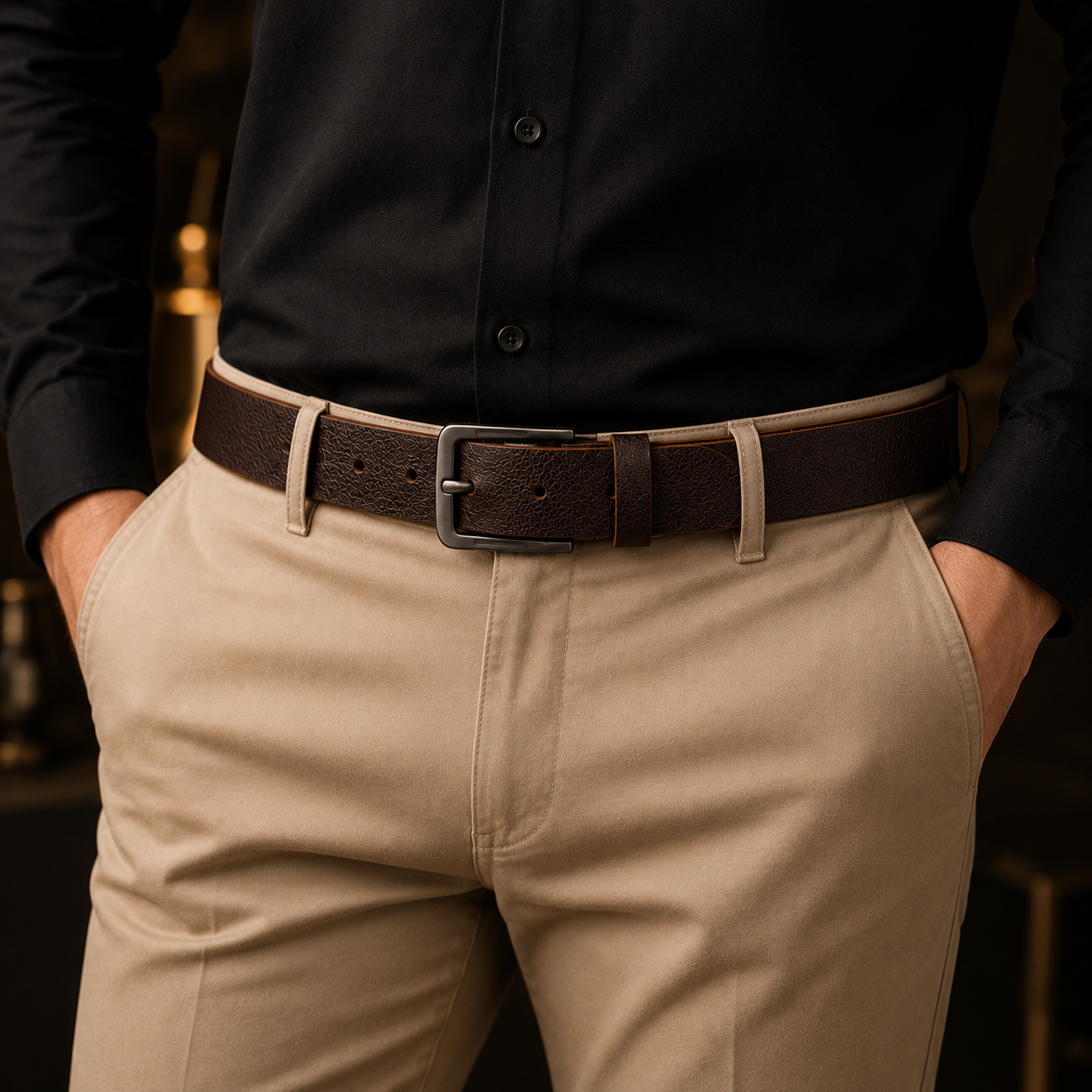Crocodile-Style Genuine Leather Belt for Me