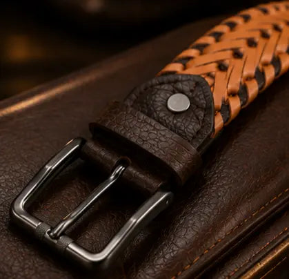 Close-up_of_Monarzo_braided_leather_belt_with_gunmetal_pin_buckle_1